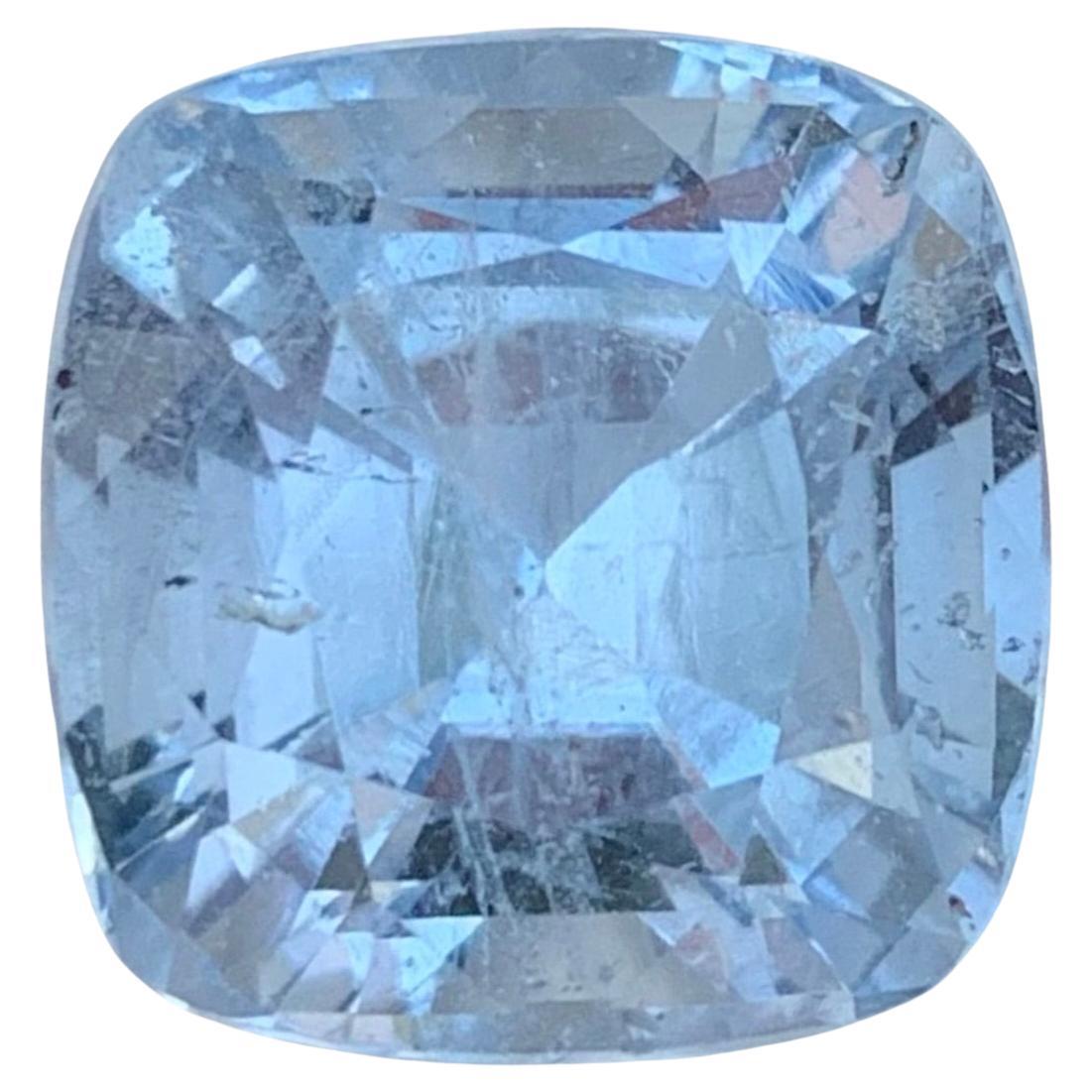 15.30 Carat Natural Loose Aquamarine Goshenite Cushion Shape Gemstone For Sale