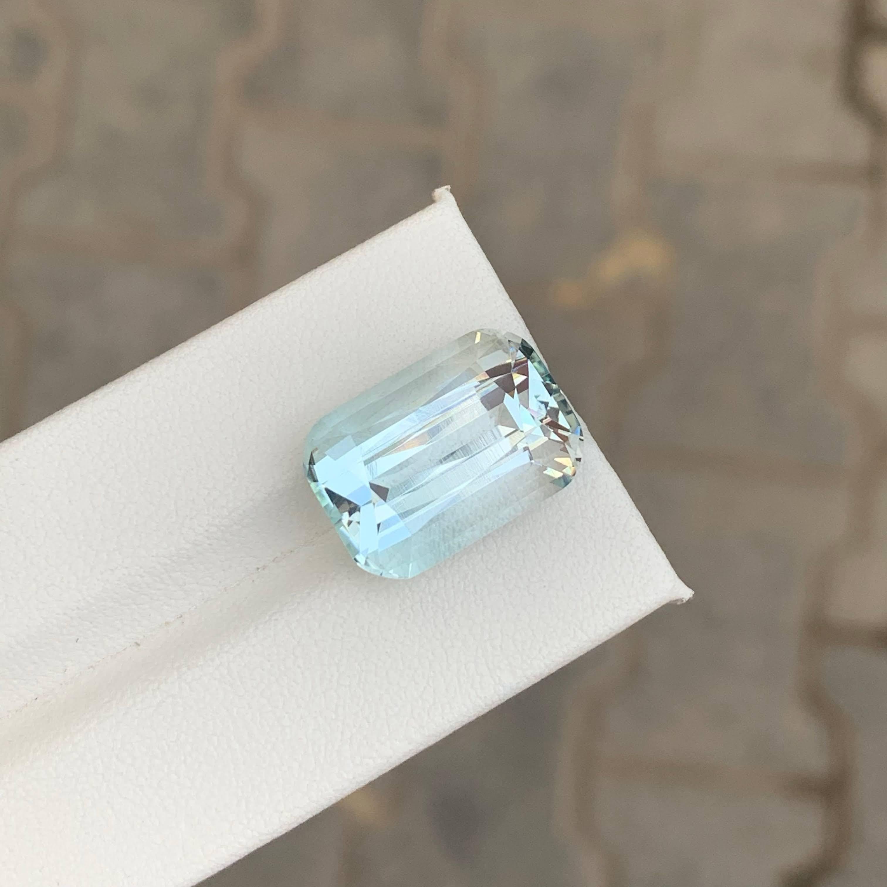 15.30 Karat Natürlicher loser hellblauer Aquamarin im Kissenschliff Pakistanischer Edelstein im Angebot 4