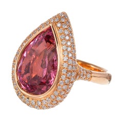 15.32 Carat Pink Spinel & Diamond Ring