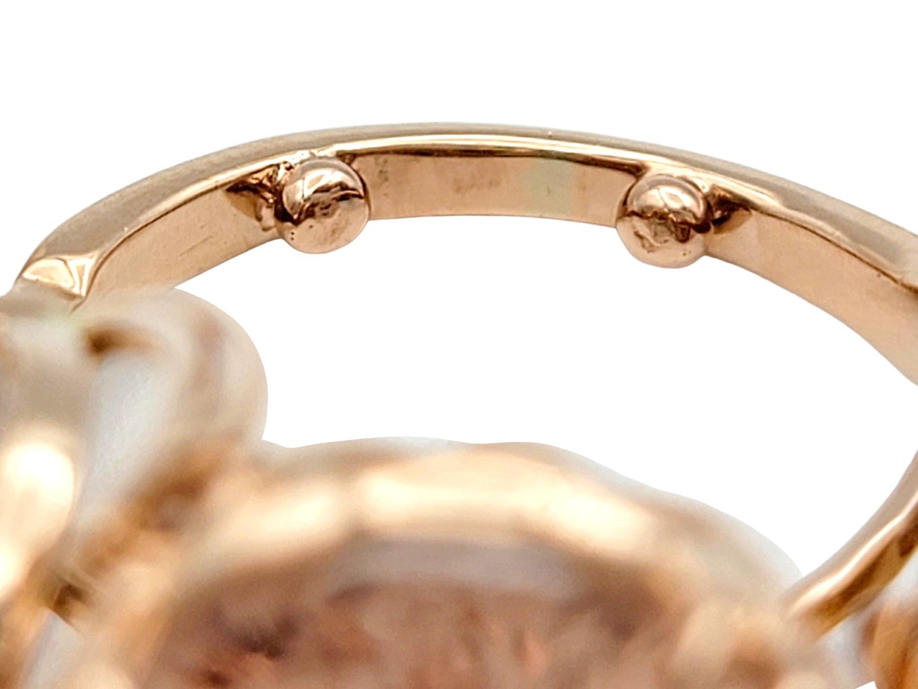 Anillo de cóctel de Morganita talla oval de 15,33 quilates con diamantes en oro rosa de 18 quilates en venta 1