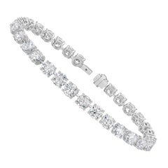 15.33ct Natural Diamond Platinum Tennis Bracelet