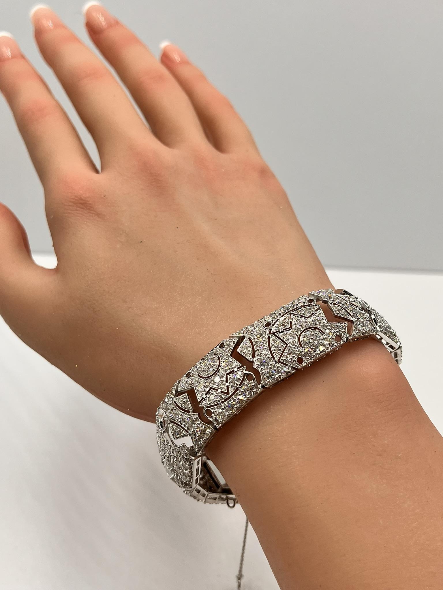 Bracciale in oro 18K con diamante da 15,34 carati in vendita 4