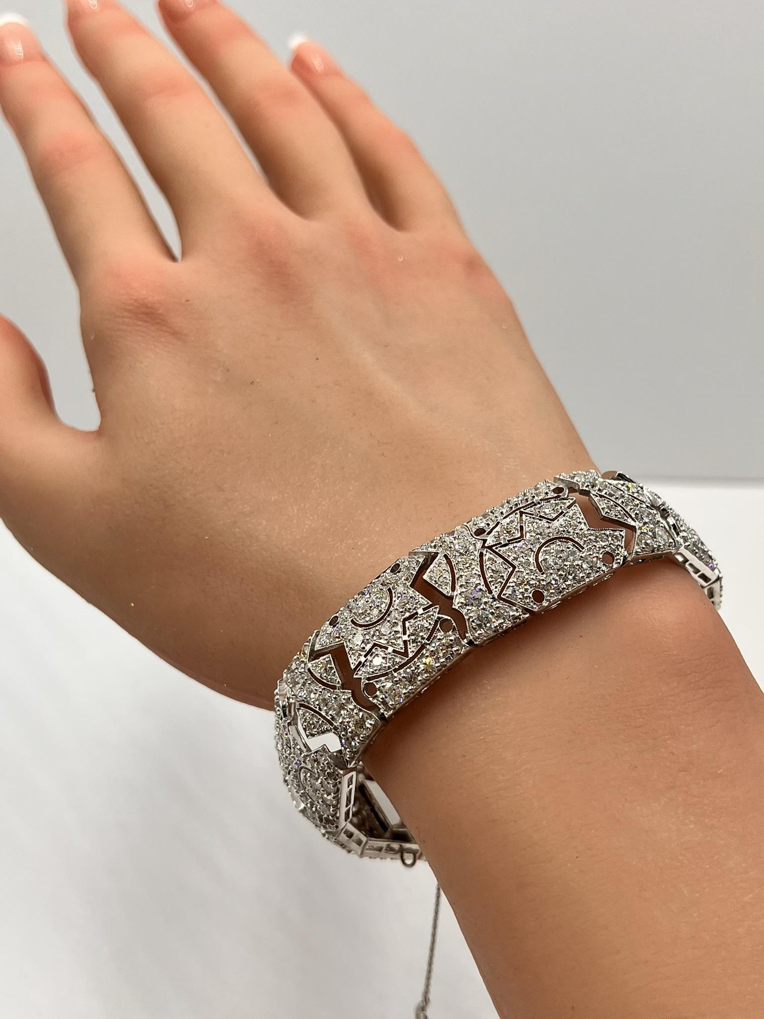 Bracciale in oro 18K con diamante da 15,34 carati in vendita 7