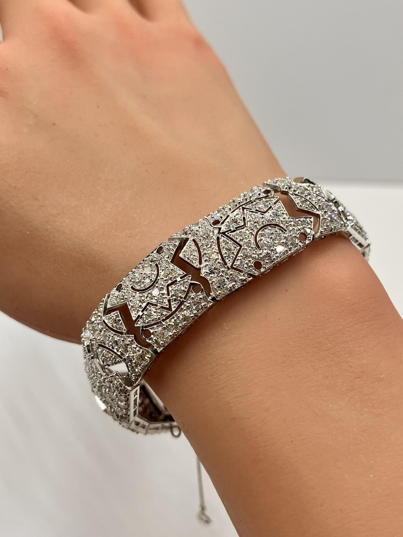 Bracciale in oro 18K con diamante da 15,34 carati in vendita 8