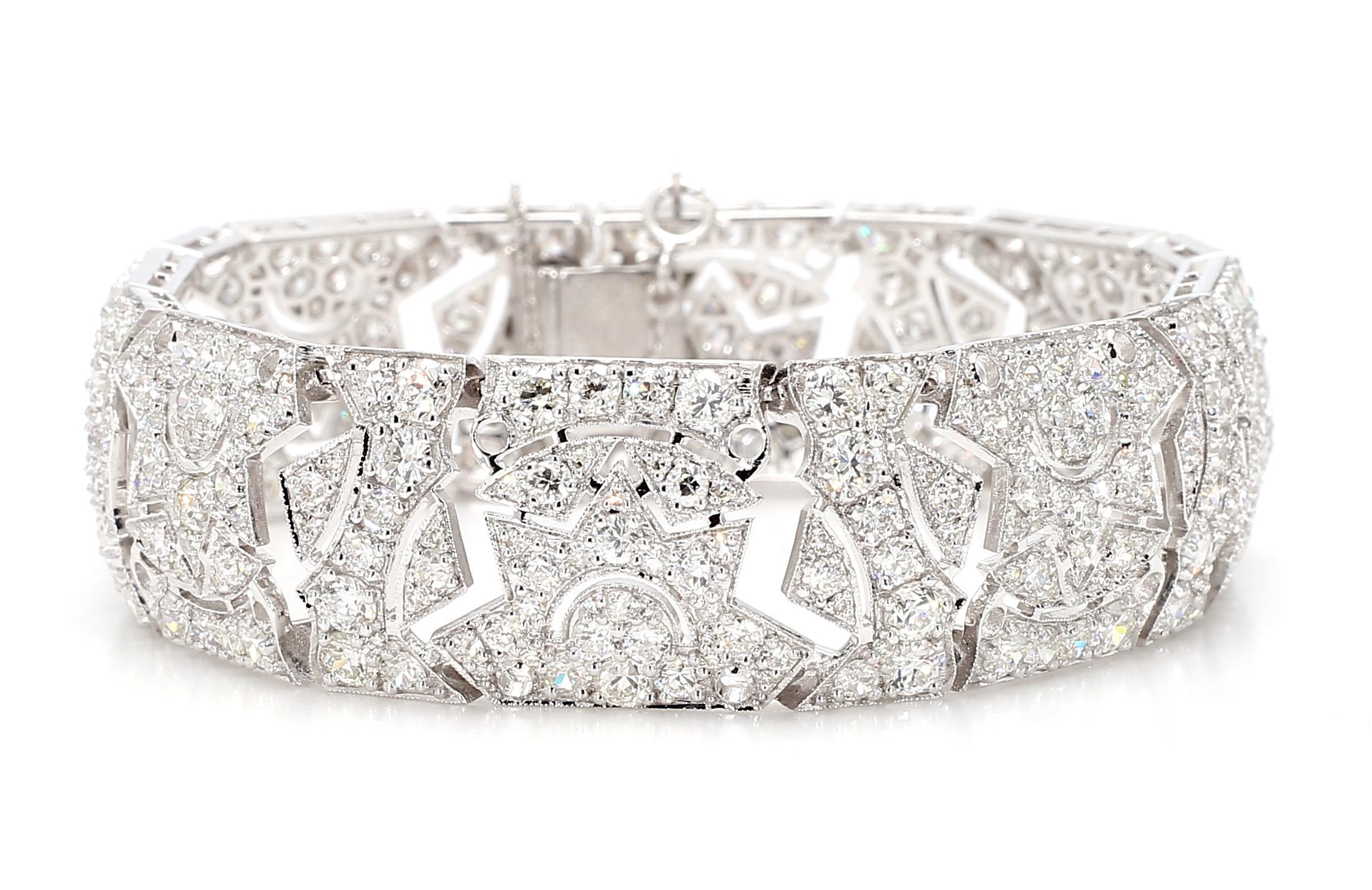 da uomo o donna Bracciale in oro 18K con diamante da 15,34 carati in vendita