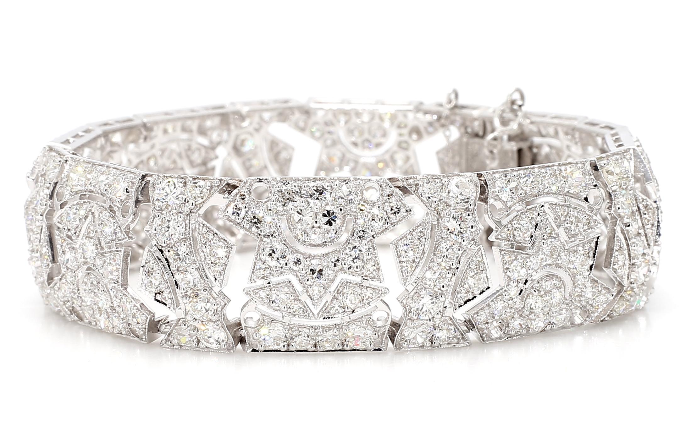 Bracciale in oro 18K con diamante da 15,34 carati in vendita 1