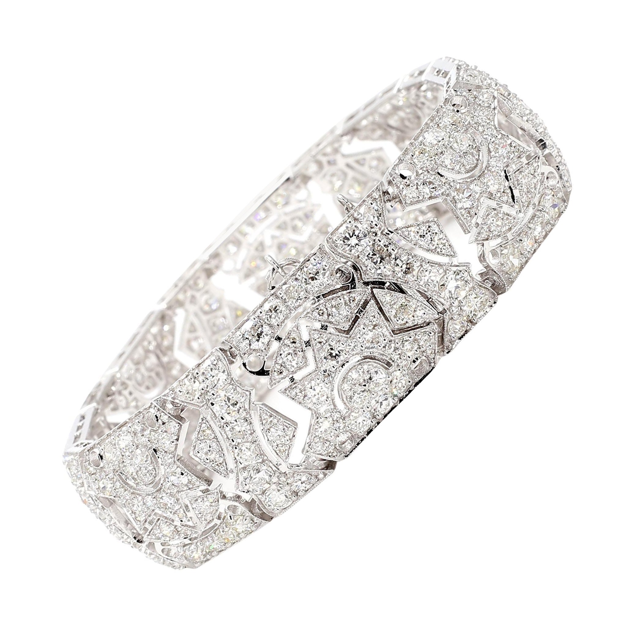 Bracciale in oro 18K con diamante da 15,34 carati in vendita