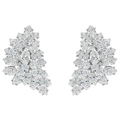 15,35 Karat Fancy Shape Diamant Cluster Clip-On Ohrringe