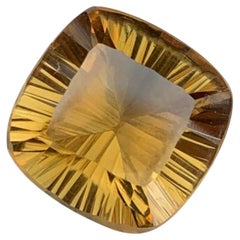 15.35 Carat Natural Loose Citrine Square Cushion Shape Gemstone