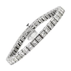 15.35ct Princess Cut Diamond Tennis Bracelet