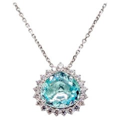 15.35ct Vivid Neon Blue-Green (Copper-Bearing) Natural Paraiba Tourmaline