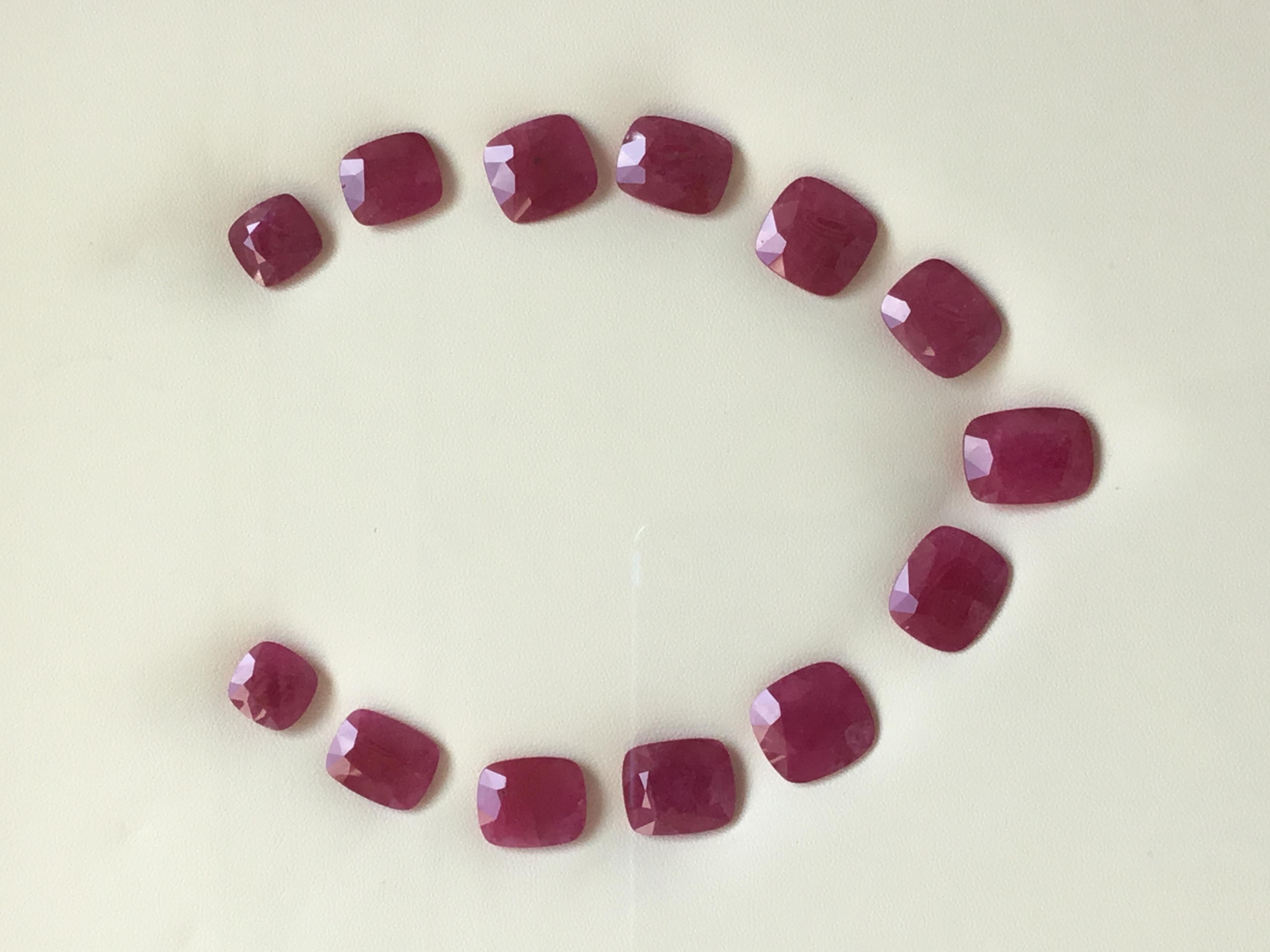 153.79 Carats Ruby Mozambique Cushion Faceted Cutstone Layout Heated Natural Gem In New Condition For Sale In Jaipur, RJ