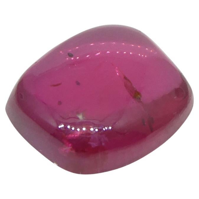 1.53ct Cushion Double Cabochon Purplish Red Ruby GIA Certified Mozambique Unheat For Sale