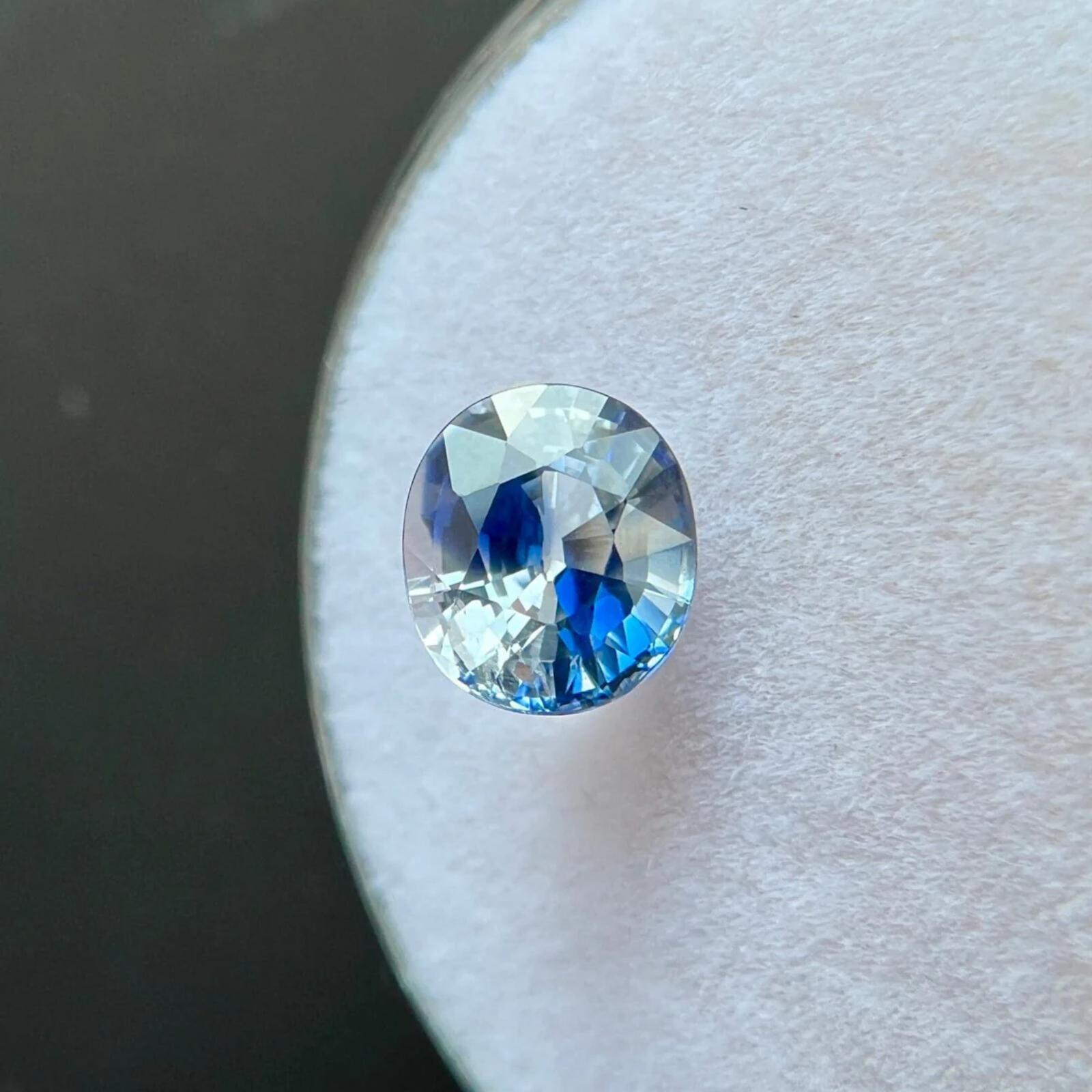 1,53 ct Zafiro de Ceilán natural bicolor certificado GIA Gema VS ovalada 6,7x5,8 mm en Nuevo estado para la venta en Birmingham, GB