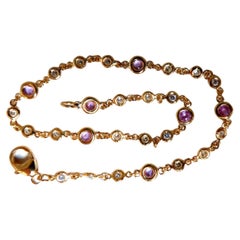 1.53ct Natural Pink Diamond Yard Bracelet 14kt G/VS