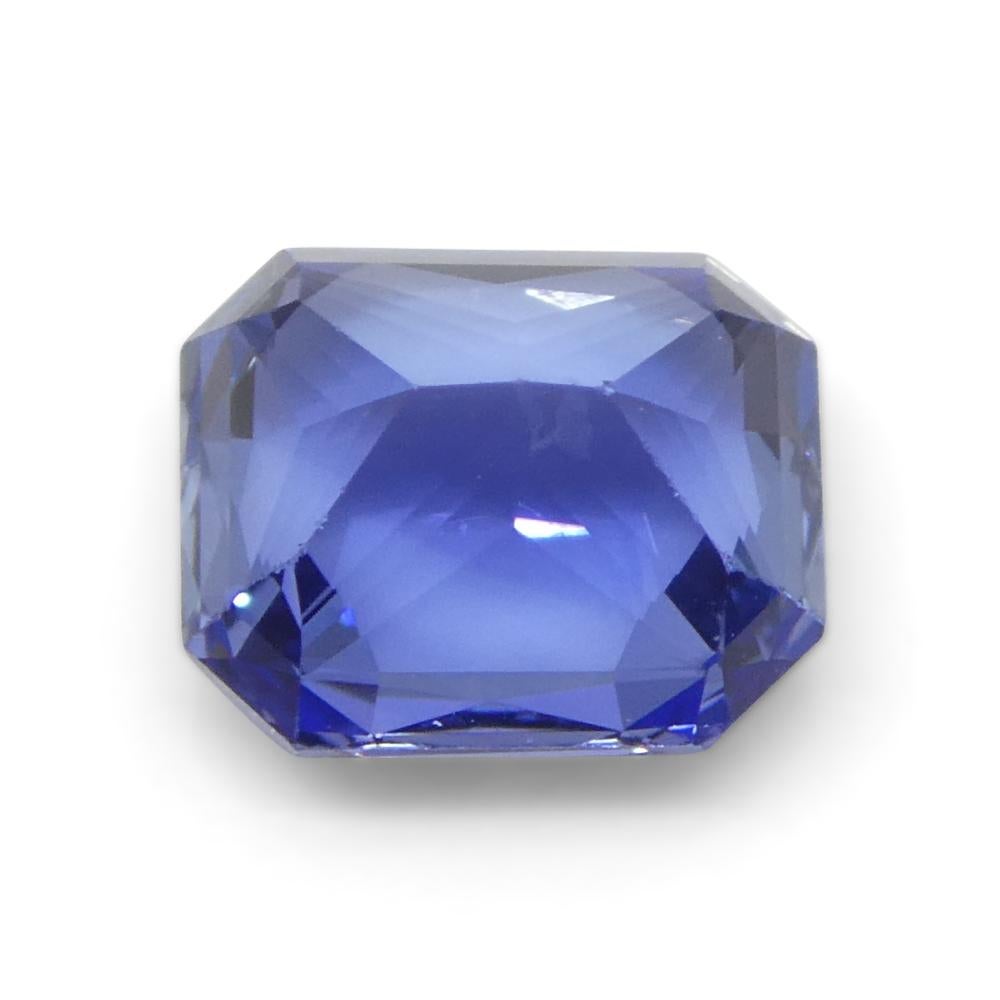 1.53ct Octagonal/Emerald Cut Blue Sapphire from Sri Lanka For Sale 6