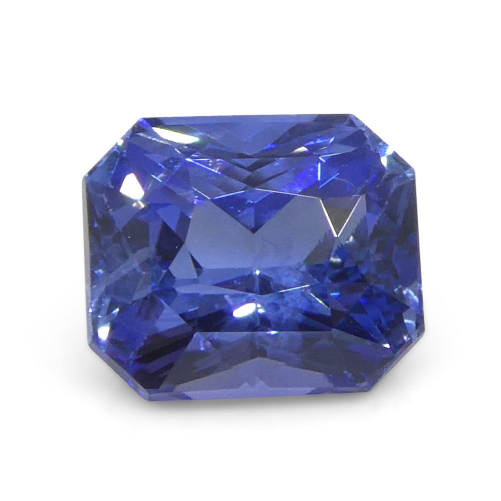 1.53ct Octagonal/Emerald Cut Blue Sapphire from Sri Lanka For Sale 1