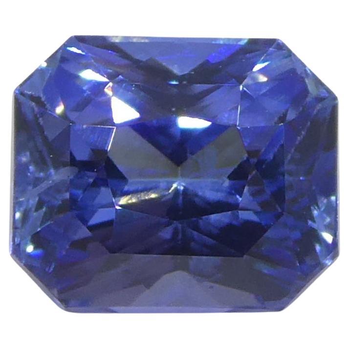 1.53ct Octagonal/Emerald Cut Blue Sapphire from Sri Lanka For Sale