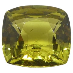 Rechteckiger gelber Chrysoberyll mit 1.53 Karat im Kissenschliff aus Brasilien