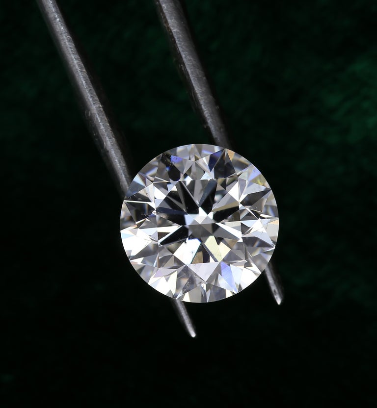 1.53ct Round Brilliant Cut Diamond GIA Certified Loose Excellent Symmetry E SI2 For Sale at 1stDibs