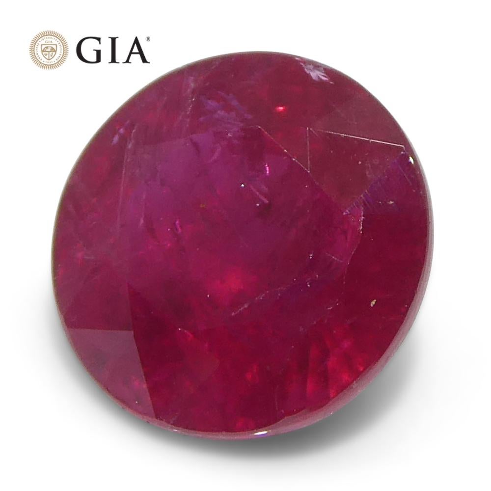 1.53ct Round Red Ruby GIA Certified Madagascar im Angebot 5