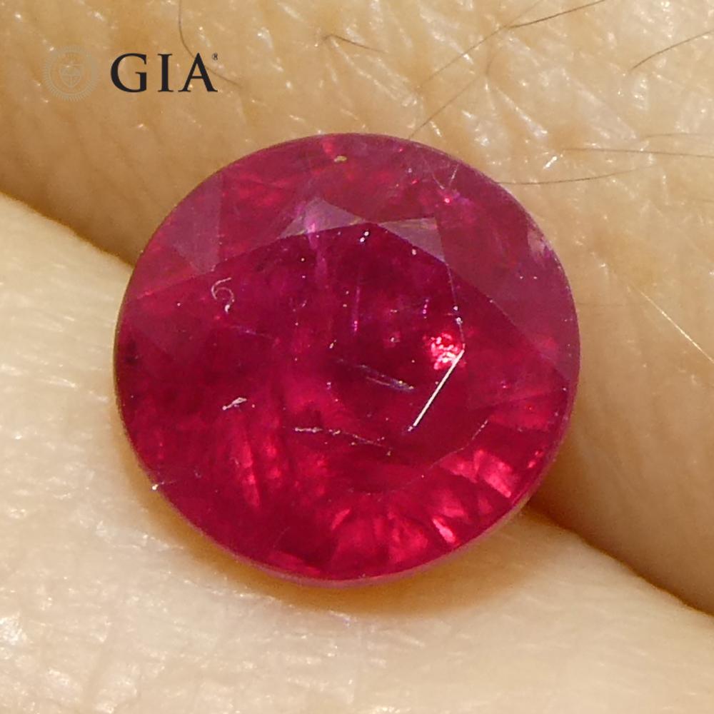 1.53ct Round Red Ruby GIA Certified Madagascar im Angebot 9