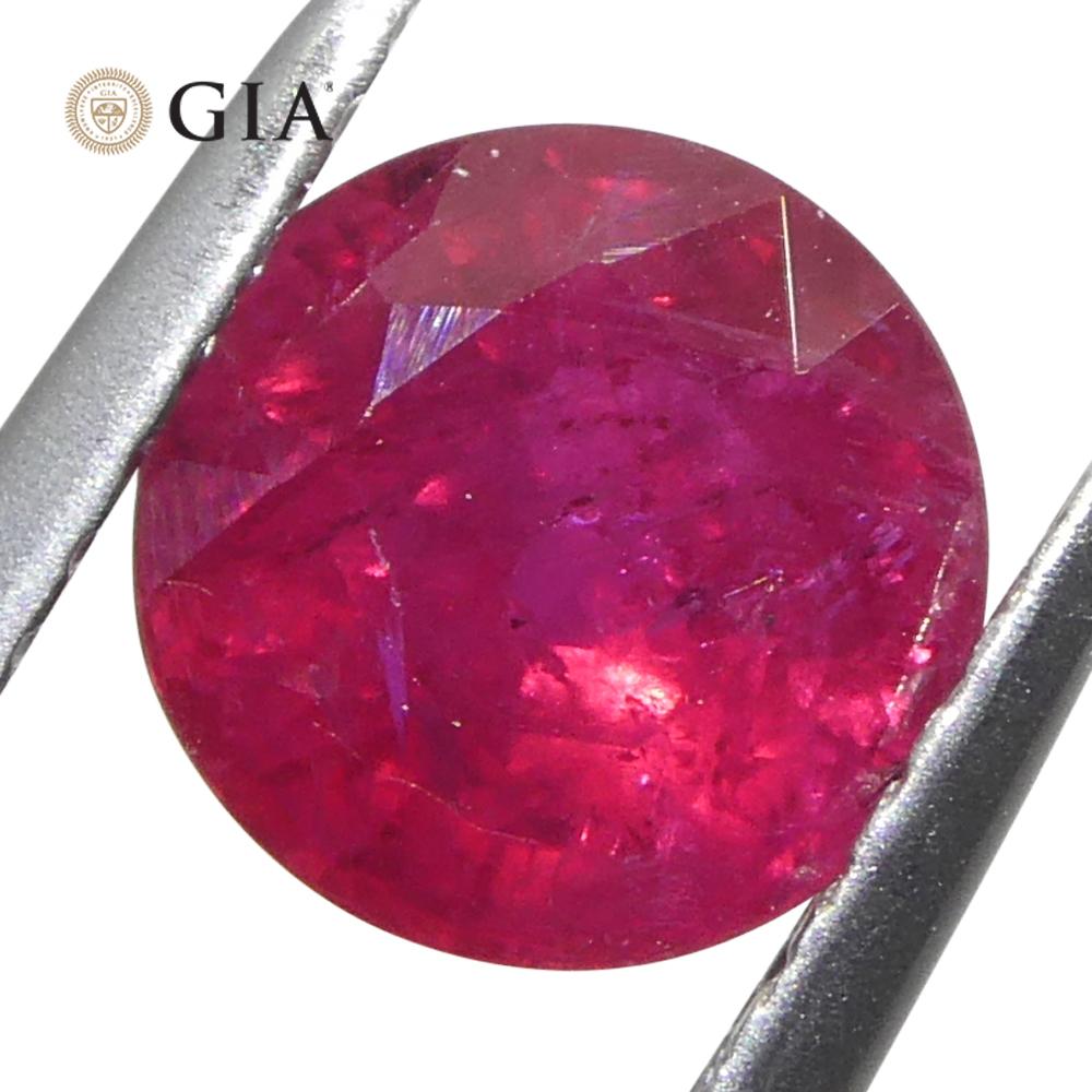 1.53ct Round Red Ruby GIA Certified Madagascar im Zustand „Neu“ im Angebot in Toronto, Ontario