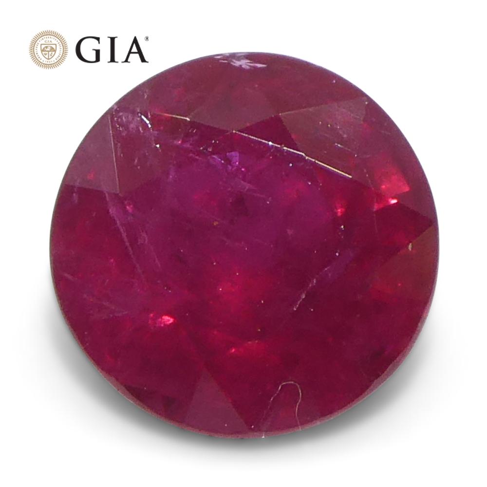 1.53ct Round Red Ruby GIA Certified Madagascar für Damen oder Herren im Angebot