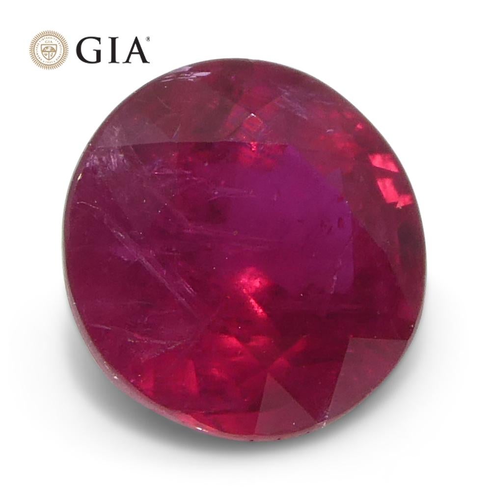 1.53ct Round Red Ruby GIA Certified Madagascar im Angebot 1