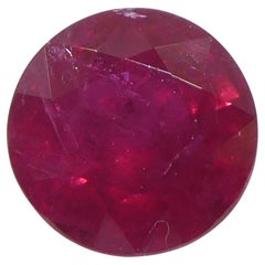 1.53ct Round Red Ruby GIA Certified Madagascar