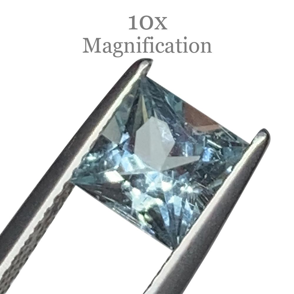 Brilliant Cut 1.53ct Square Aquamarine For Sale