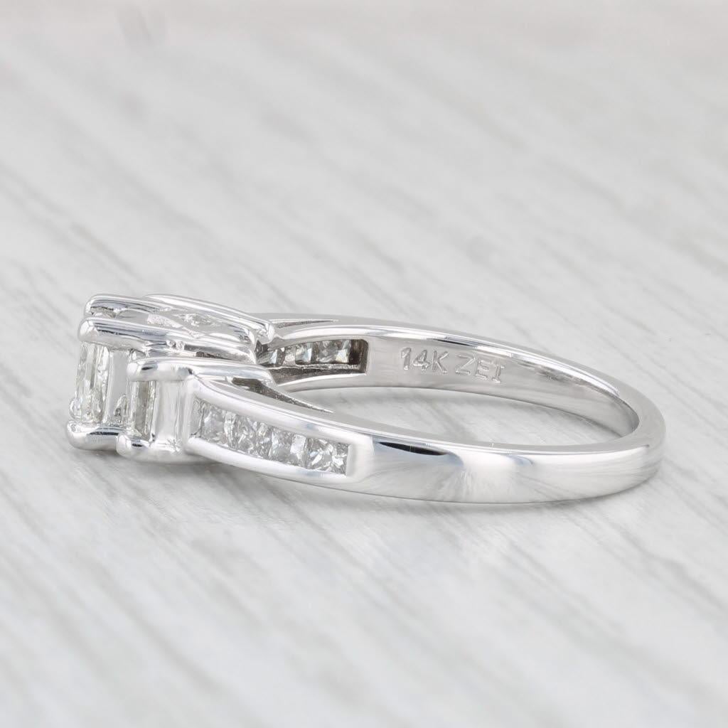 Gemstone Information:
- Natural Diamond -
Total Carats - 0.60ct
Cut - Princess Brilliant
Color - H
Clarity - SI2 

- Natural Diamonds -
Total Carats - 0.47ctw
Cut - Princess Brilliant
Color - H
Clarity - SI2

- Natural Diamonds -
Total Carats -
