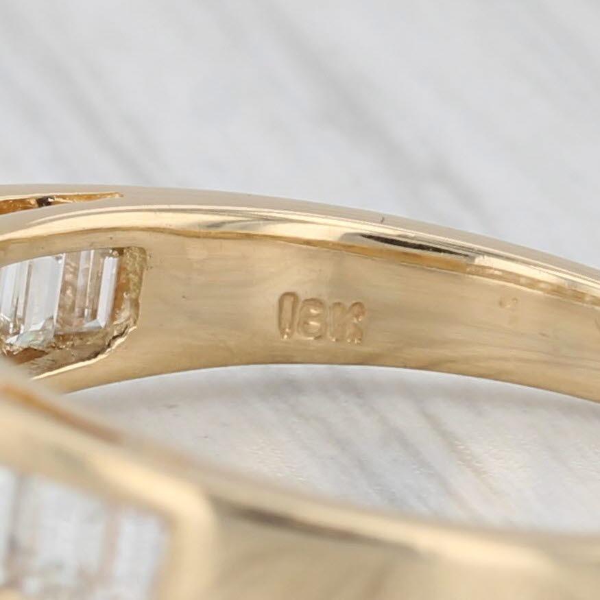 1.53ctw Anillo Diamante Esmeralda Oro Amarillo 18k Talla 6.25 Compromiso en venta 1