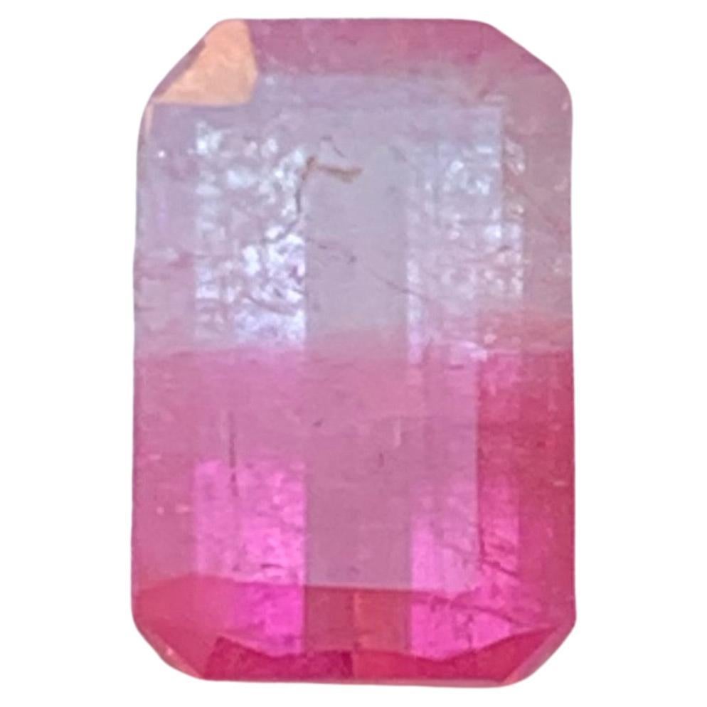 1,54 Karat Bicolor Natürlicher Turmalin, Smaragdschliff Lose Edelsteine, Afghanistan im Angebot