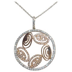 1.54 Carat Contemporary Diamond Pendant