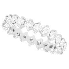 Retro 1.54 Carat Diamond and White Gold Full Eternity Engagement Ring