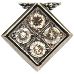 1.54 Carat Diamonds Natural Fancy Light Brown Beaded Necklace 14 Karat