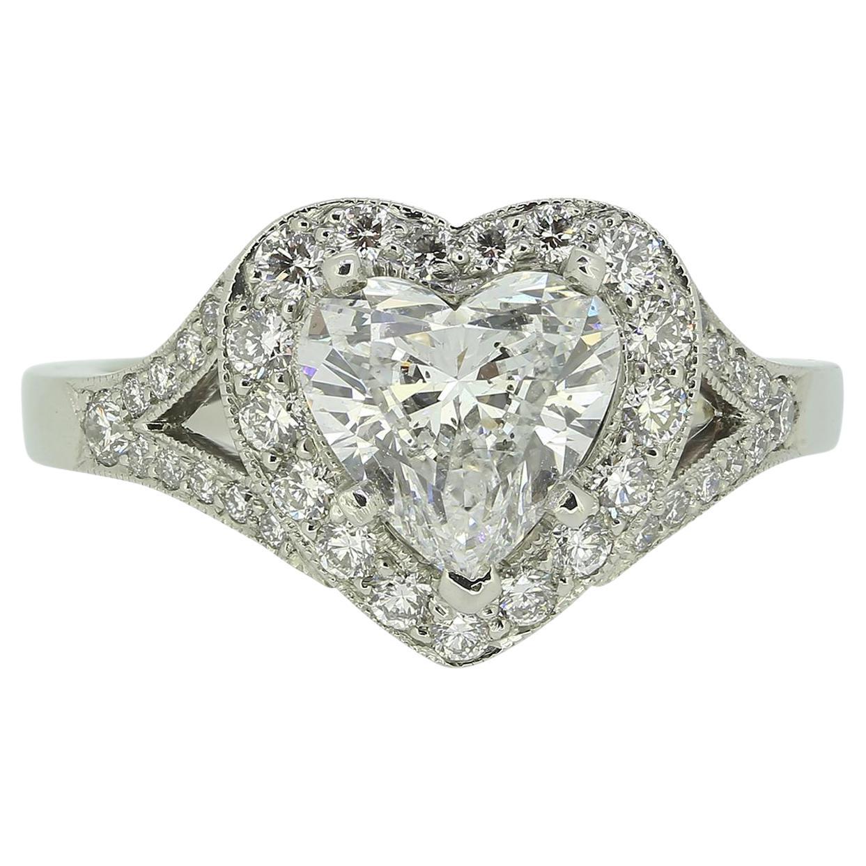 1.54 Carat Heart Shape Diamond Ring