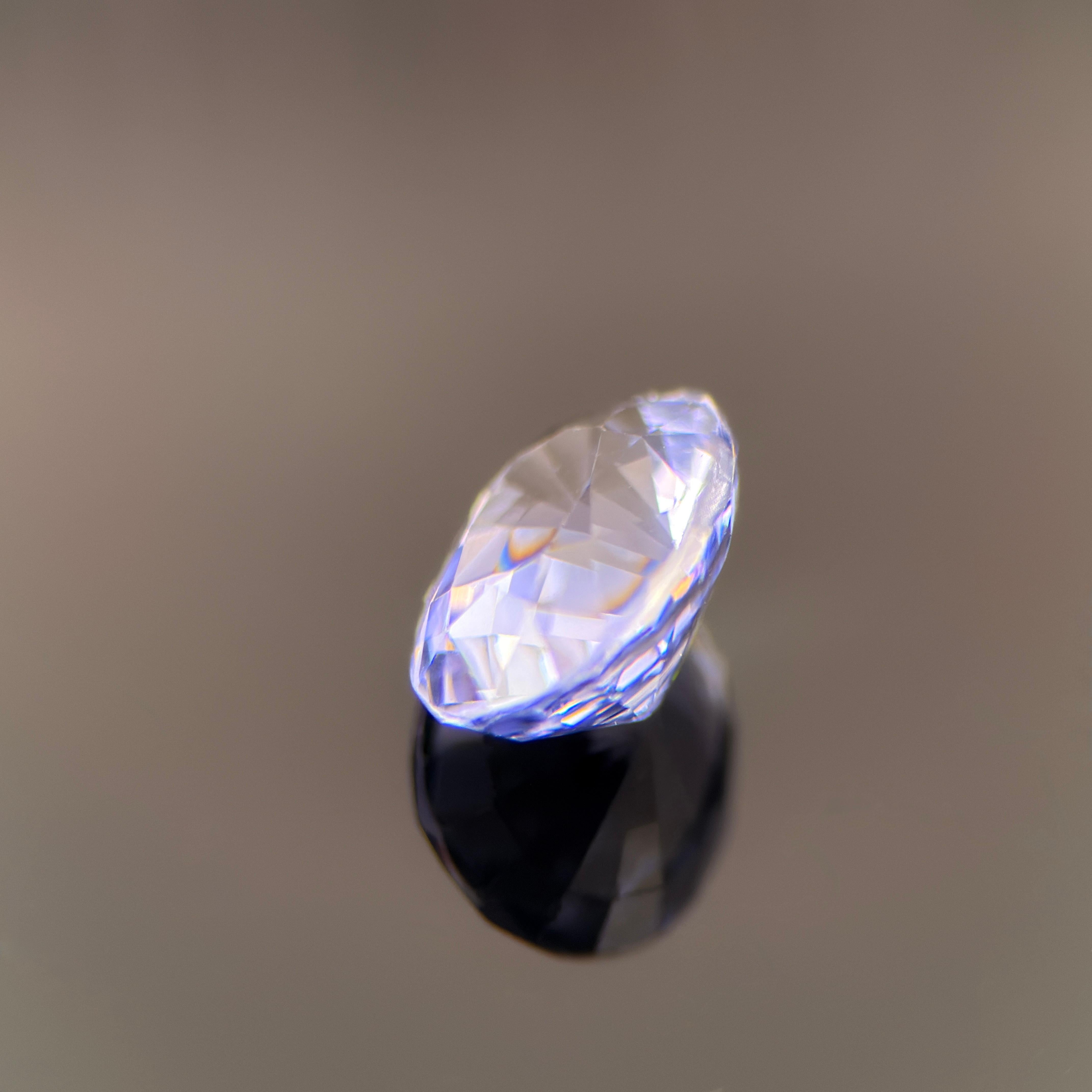 1,54-Karat natürlicher blauer Spinell - lebhaftes Hellviolettblau im Ovalschliff, unbehandelt im Angebot 5