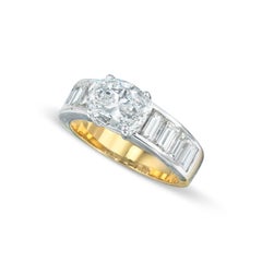 1.54 Carat Oval Statement Brilliant White / D color VVS  Gold Diamond Ring