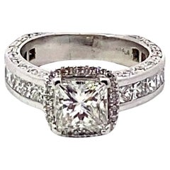 1.54 carat Princess Cut Diamond Platinum Ring 1.54 carat Princess Cut Diamond Platinum Ring