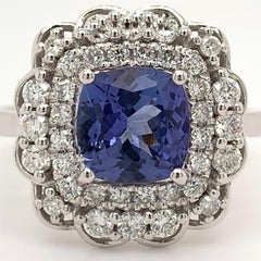 1.54 Carat Tanzanite Diamond Ring