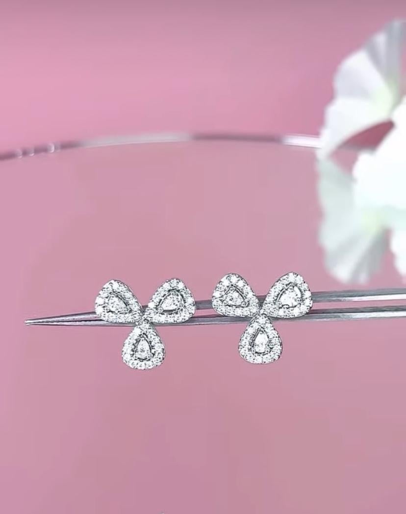 1,54 Karat Diamanten in gemischter Form 18K Gold Ohrringe im Zustand „Neu“ im Angebot in Massafra, IT
