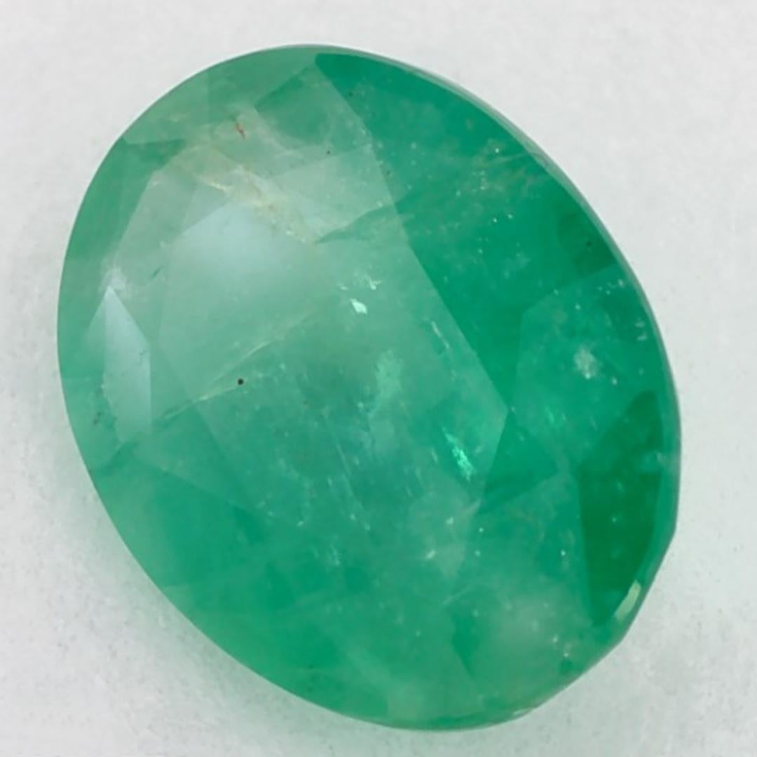 1.54 Karat Smaragd Oval Loser Edelstein (Ovalschliff) im Angebot