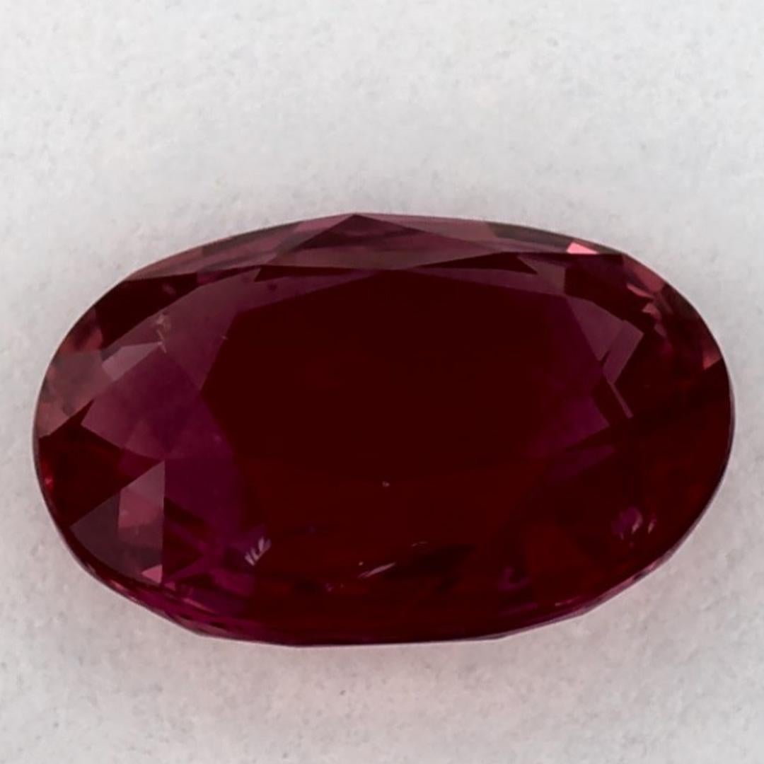 1.54 Ct Ruby Oval Loose Gemstone In condizioni Nuovo in vendita a Fort Lee, NJ