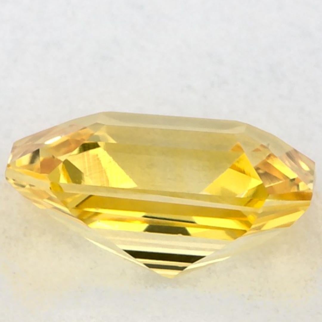 1.54 carati di zaffiro giallo ottagonale sciolto In condizioni Nuovo in vendita a Fort Lee, NJ