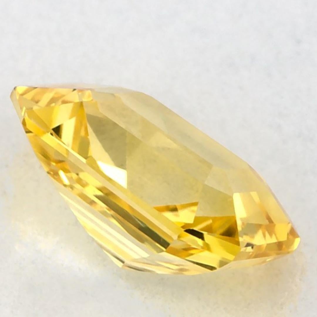 1.54 carati di zaffiro giallo ottagonale sciolto in vendita 1