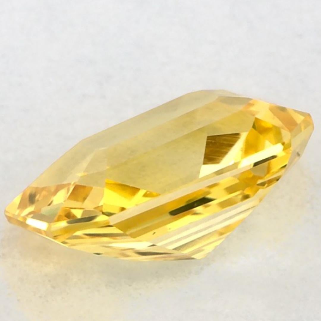 1.54 carati di zaffiro giallo ottagonale sciolto in vendita 3