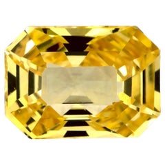 1.54 Ct Yellow Sapphire Octagon Loose Gemstone