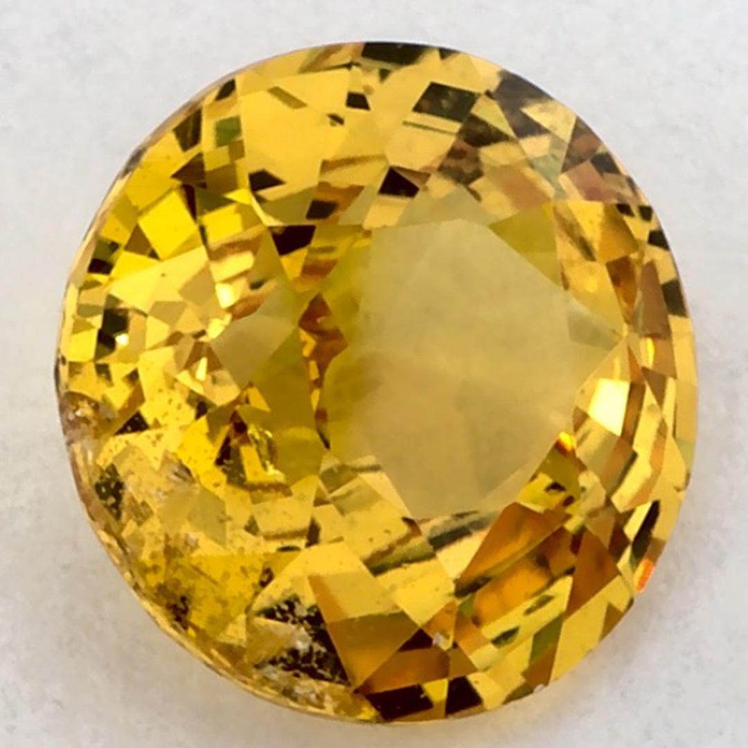1.54 qt zafiro amarillo redondo gema suelta Corte redondo en venta